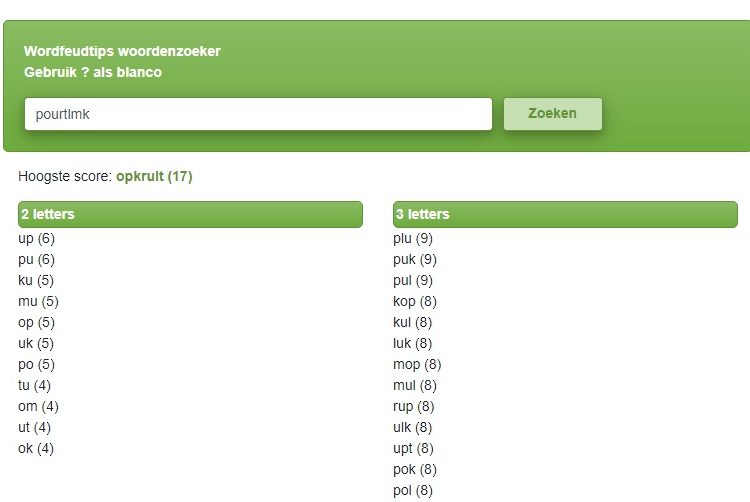 Wordfeud helper